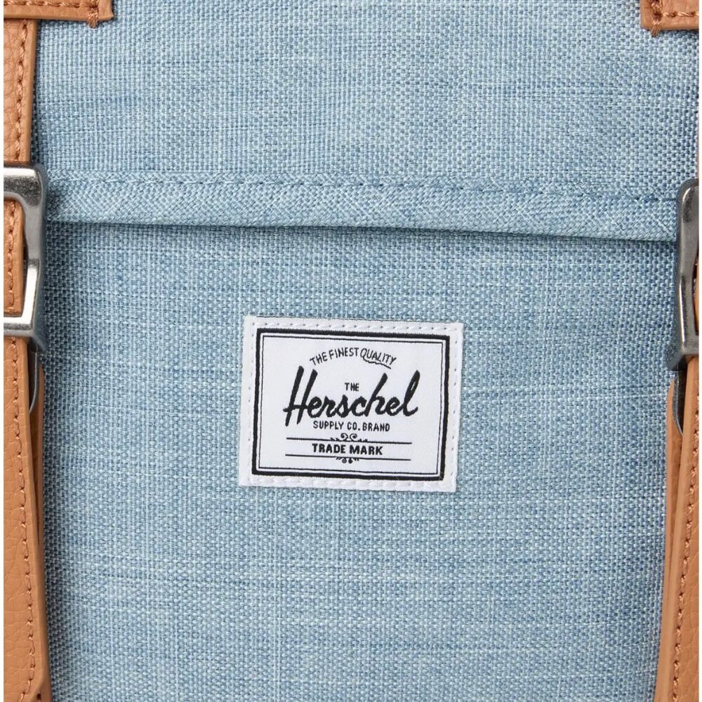 Herschel Little America Backpack – Light Blue Linen | Excellent Condition